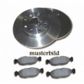 Nissan Micra K12  2 Bremsscheiben + 4 Bel&auml;ge vorne